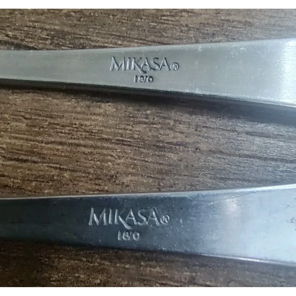 Set of 2 Mikasa EASTSIDE 18/8 Glossy Stainless Steel Salad Forks 6-3/4 Flatware